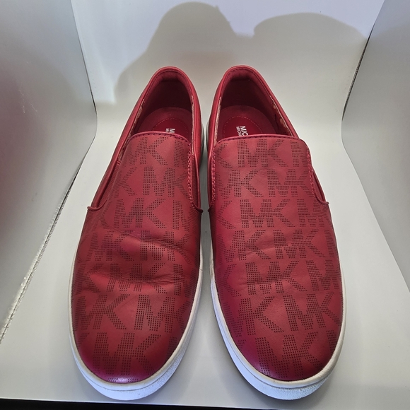 Michael Kors Keaton Slip-On Sneakers Dark Raspberry Red Women’s Shoes size10 - Picture 15 of 15